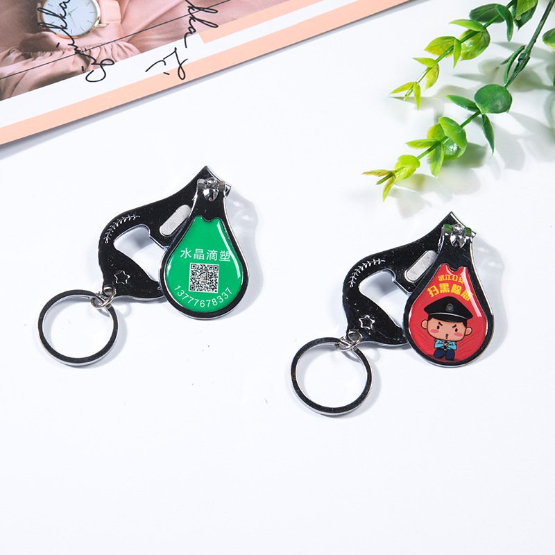 Epoxy Resin Label Cartoon Creative Refrigerator Magnet Decorative Sticker For Nail Clippers Keychain Refrigerator