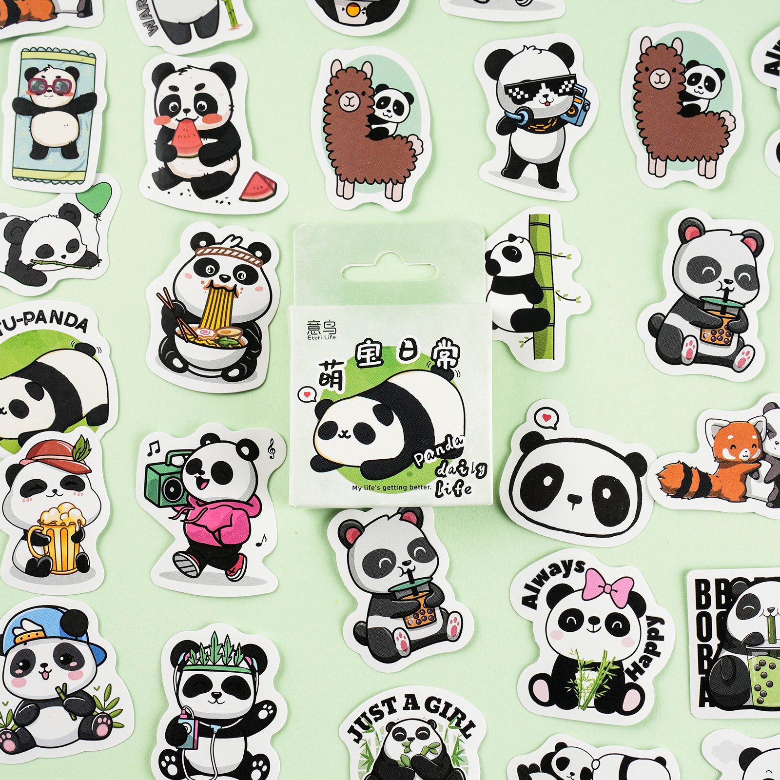 Stickers Cartoon Animal Cute Monkey Dog Decoration Kawaii Stickers Pack for Diary Scrap Book Mr. Paper 46pcs / Box