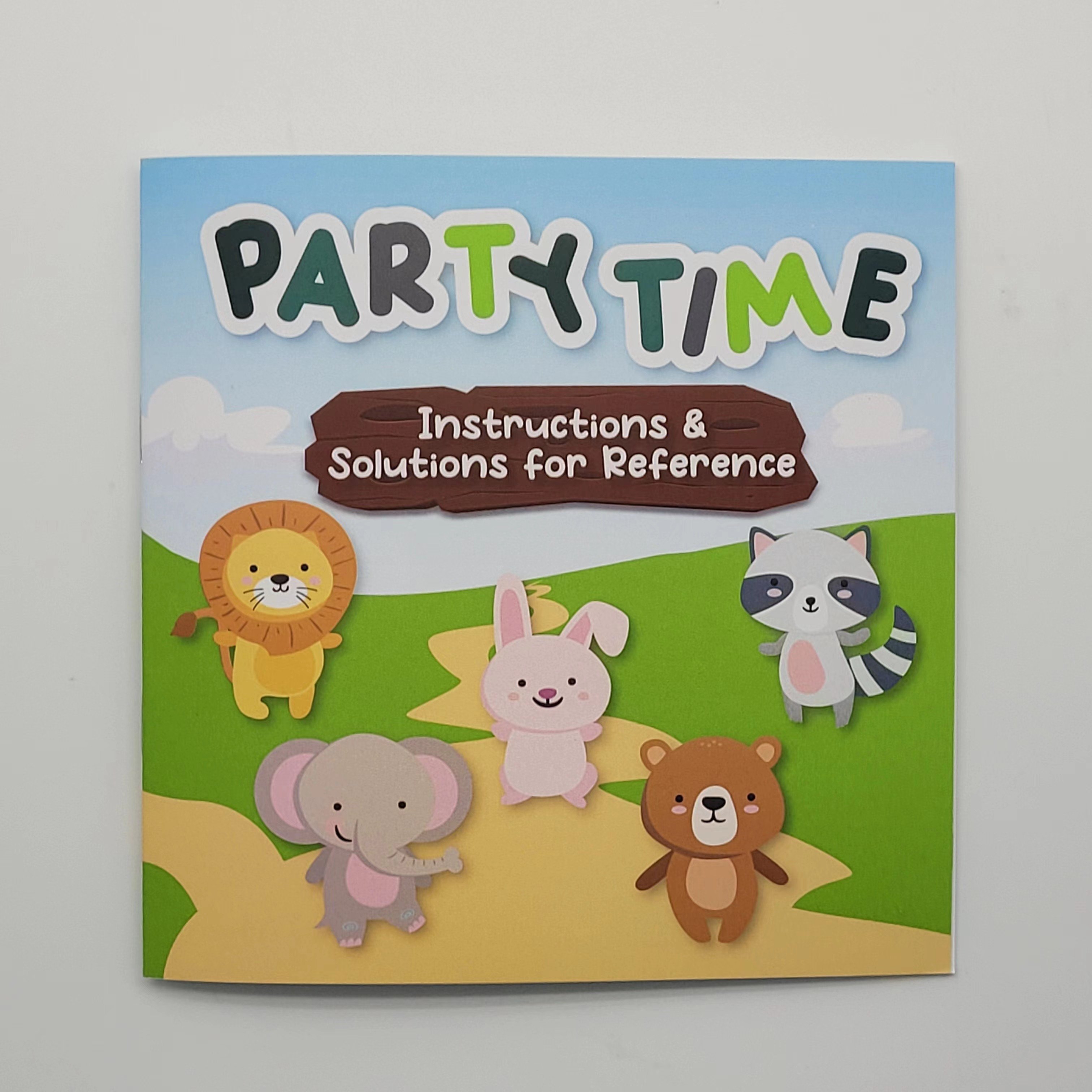 Party Time board game middle level TPE reusable TPR sticker washable custom ODM design waterproof vinyl sticker