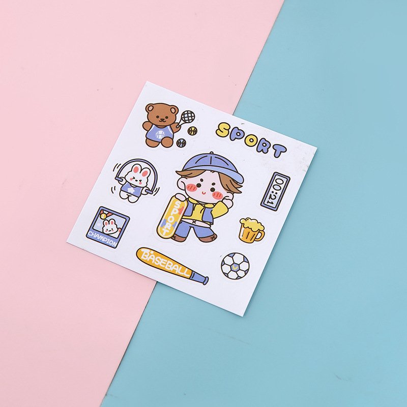 New Style Korean Cute Cartoon Creative Hand Account Mobile Phone Stickers Student Water Cup Transparent Stickers