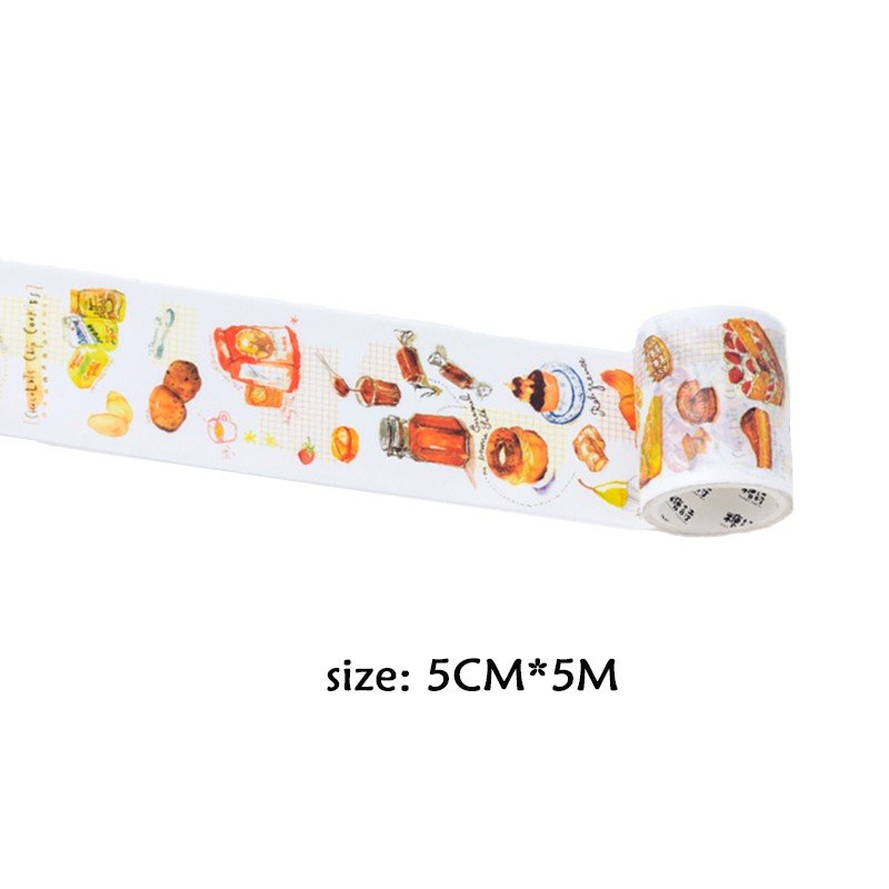 5M Cartoon Masking Tap Dessert Fruit Baking Decoration Scrapbook Handbook Children Stationery Sealing Sticker