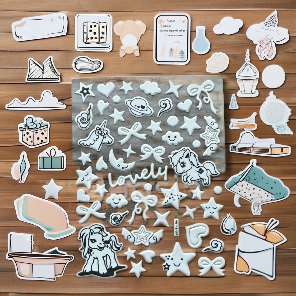 Customized Self-Adhesive PVC Vinyl Cartoon Foam Stickers Kids' Puffy Stickers Glossy Matte Finish Plastic PET Material Custom