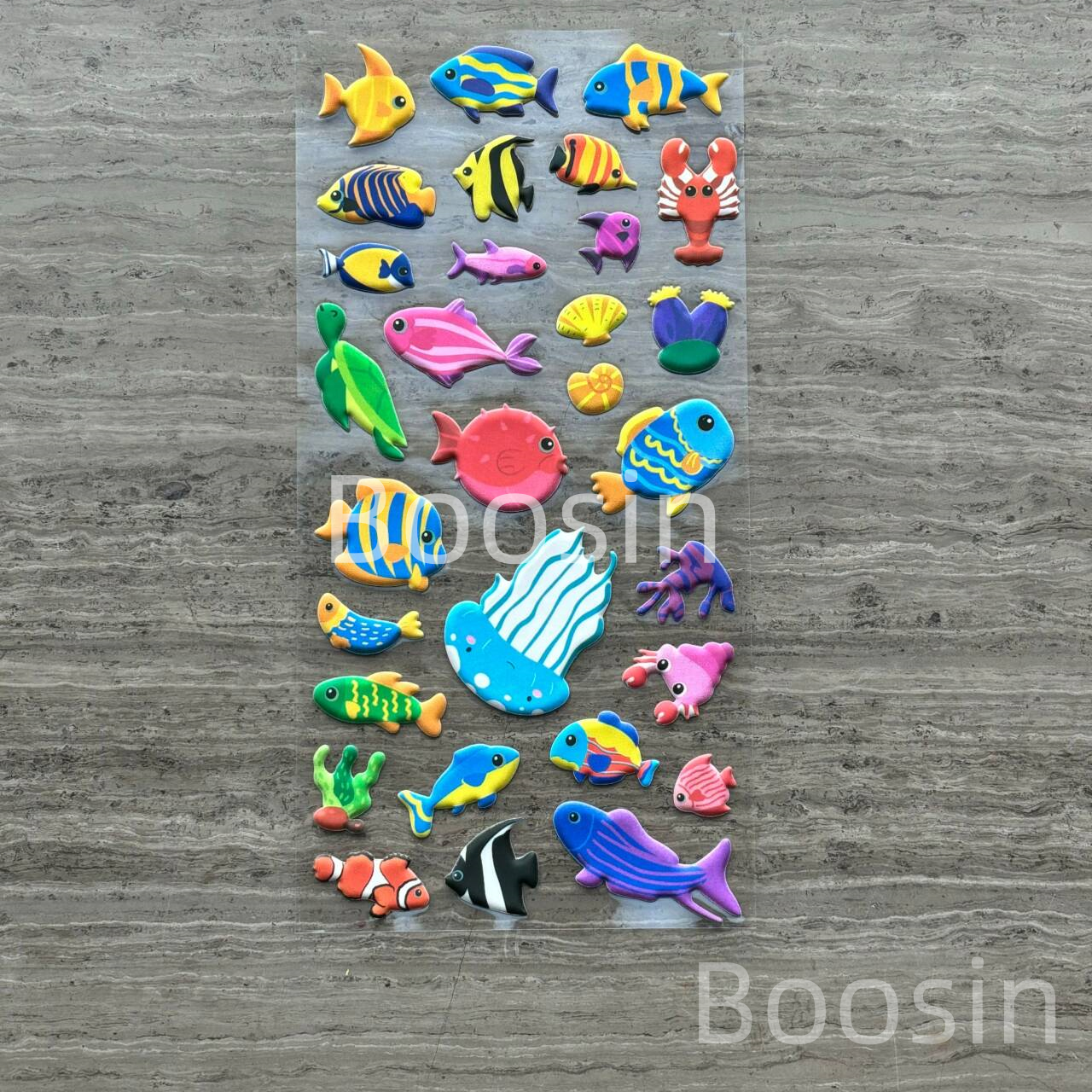 Customized Self-Adhesive PVC Vinyl Cartoon Foam Stickers Kids' Puffy Stickers Glossy Matte Finish Plastic PET Material Custom