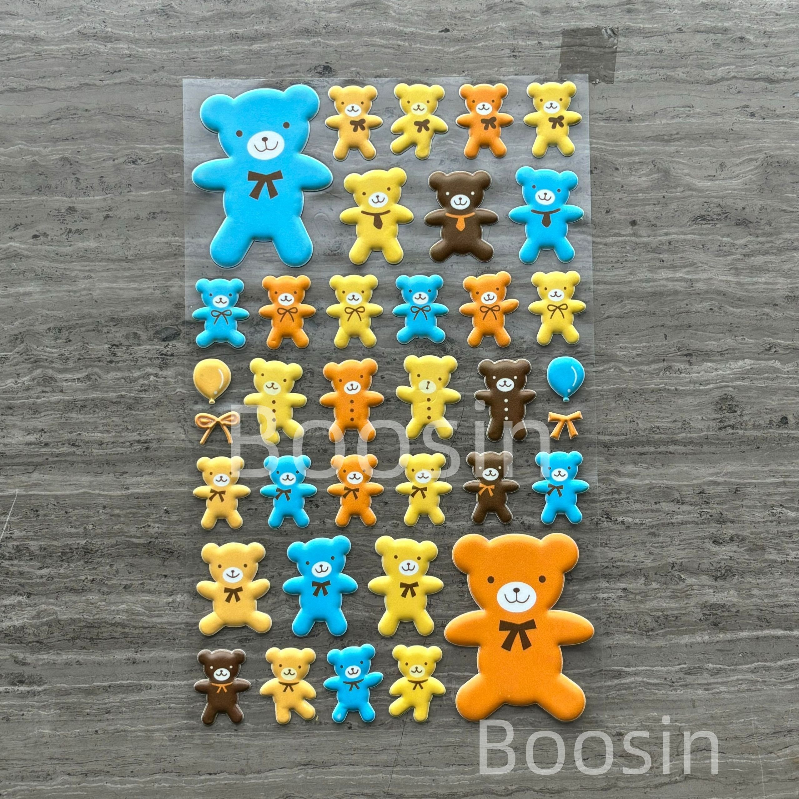 Customized Self-Adhesive PVC Vinyl Cartoon Foam Stickers Kids' Puffy Stickers Glossy Matte Finish Plastic PET Material Custom
