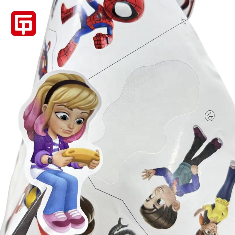 Customized Printing Self Adhesive Stickers Labels Die Cut Cartoon Stickers Roll/Sheet for Kids DIY