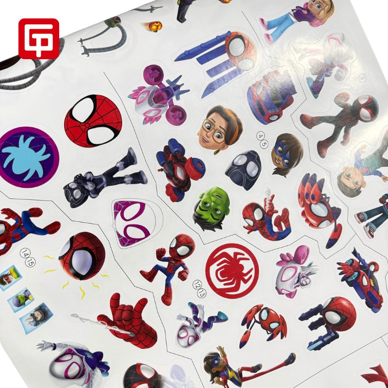 Customized Printing Self Adhesive Stickers Labels Die Cut Cartoon Stickers Roll/Sheet for Kids DIY