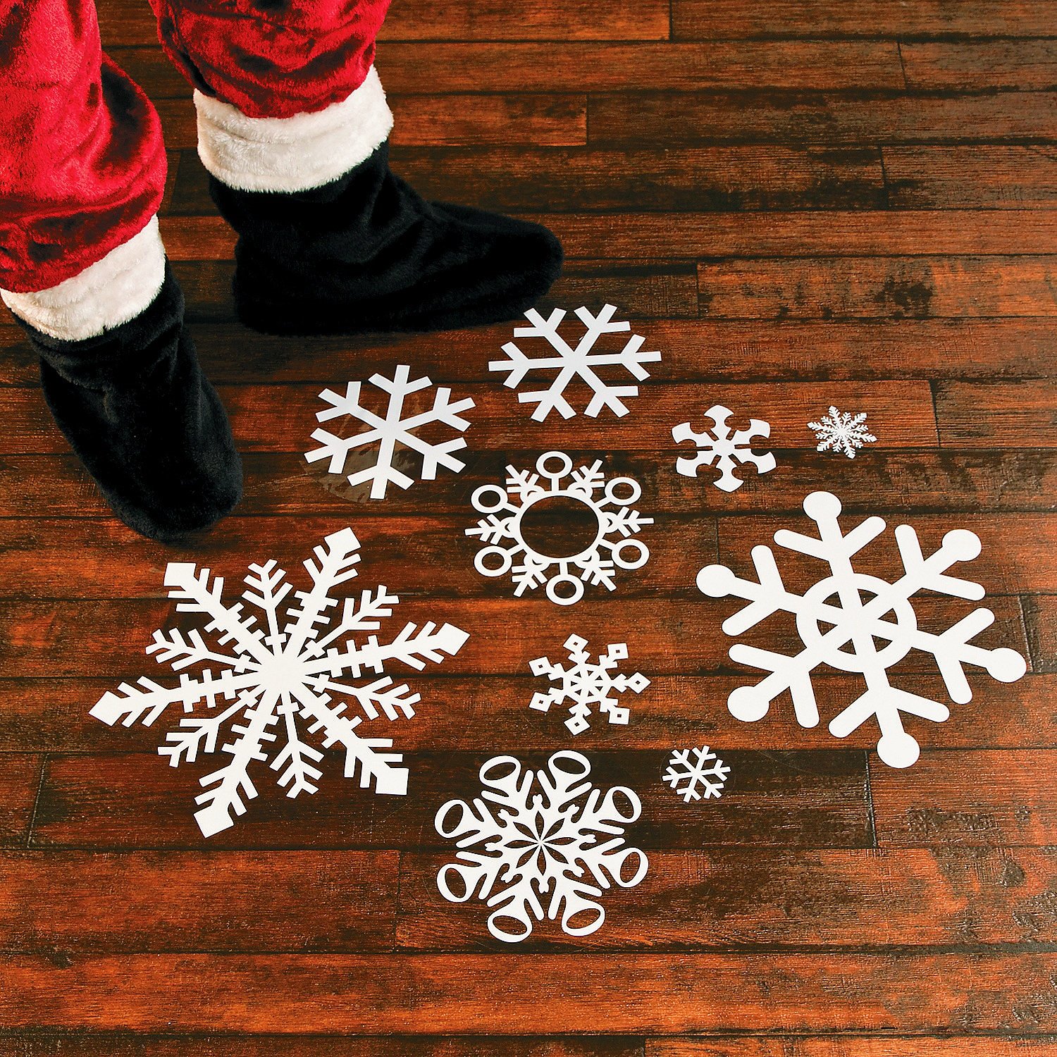 Custom Vinyl Cartoon Christmas Xmas Floor Business Indoor Home Wall Living Bed Room Decal Shopping Mall Car Shop Sticker Festive
