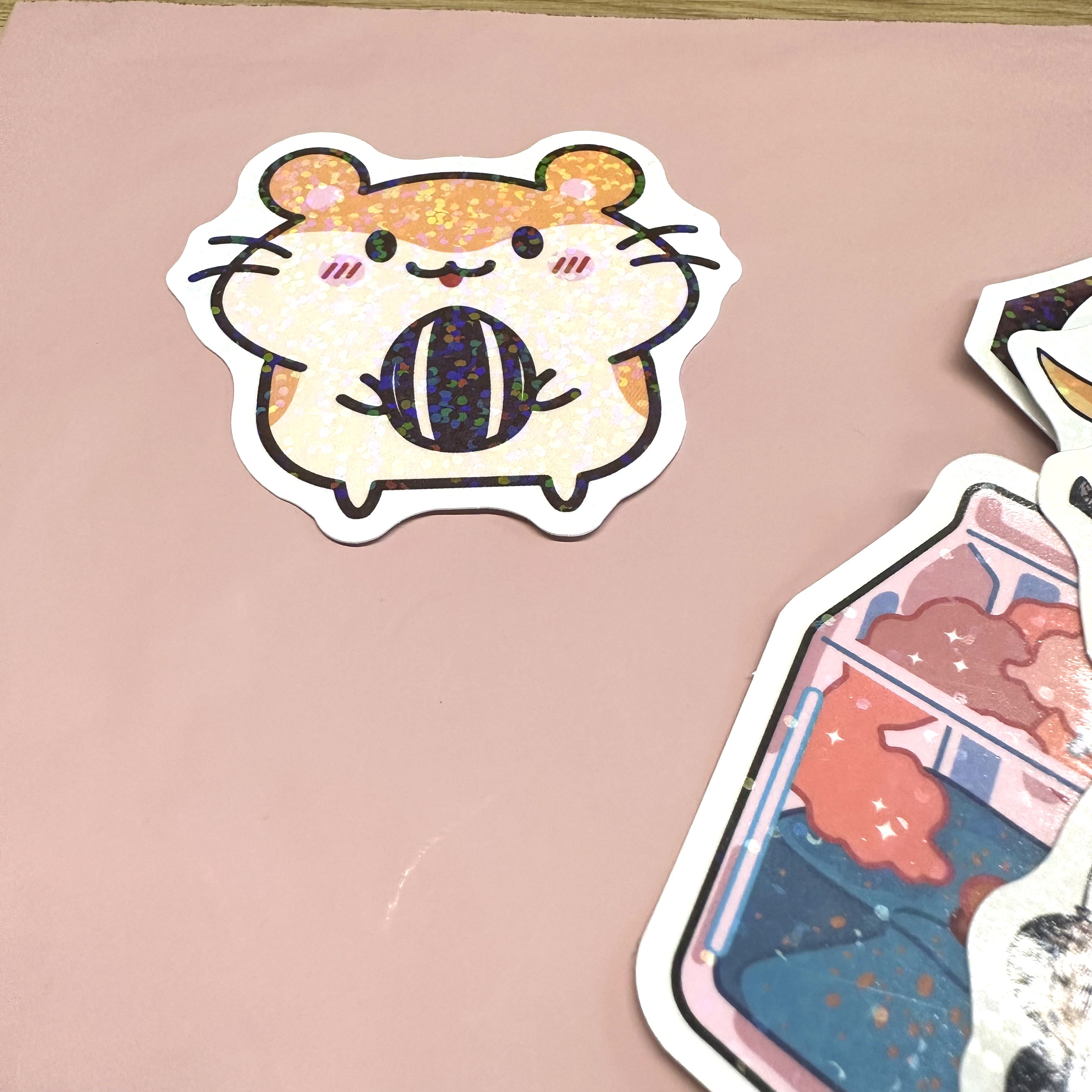 Free Design Custom Holographic Cartoon Stickers Die Cut self adhesive labels