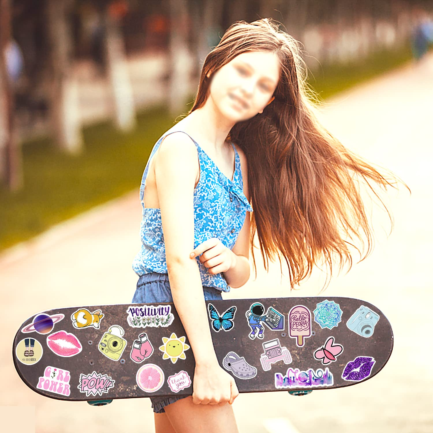 vinyl stickers for water bottles VSCO Aesthetic Cool Girly cartoon sticker waterproof stickers pack for water bottle