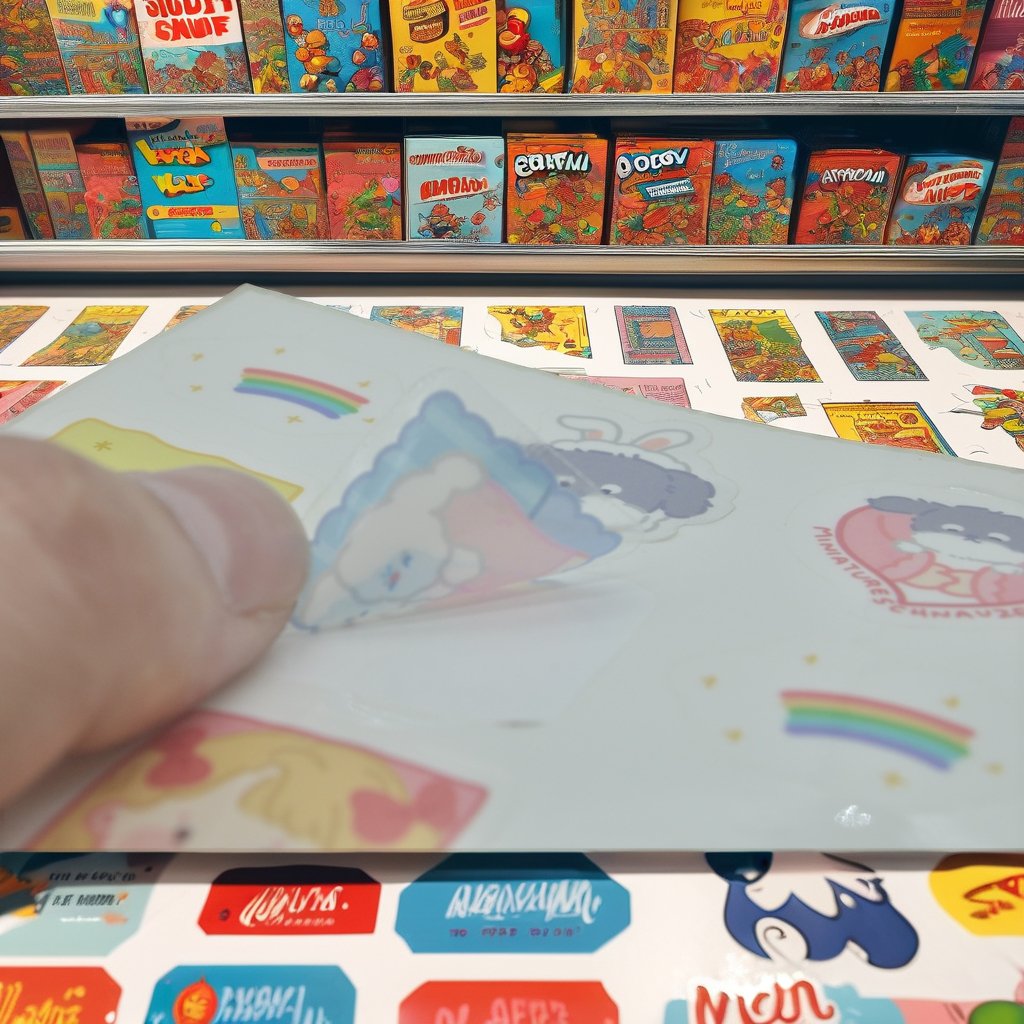 Customized stickers, retro stickers, waterproof coated products, cute cartoon pattern design and printing for labels