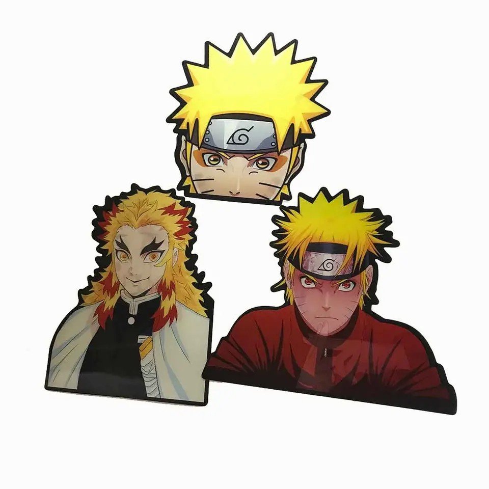 Hot Selling 3D Custom Printing Die Cut Anime Sticker 3D Waterproof Adhesive Cartoon Stickers