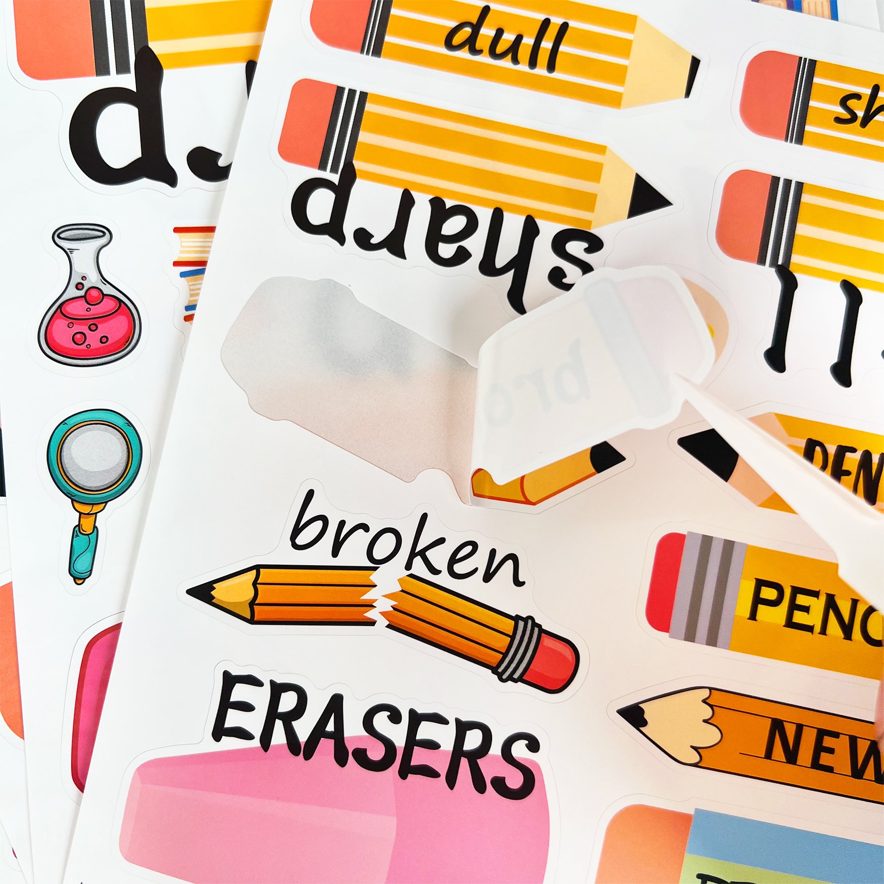 Custom Self Adhesive Waterproof Sticker Sheet Eco-friendly Cartoon Promotional Kiss Cut Sticker Sheet Custom print