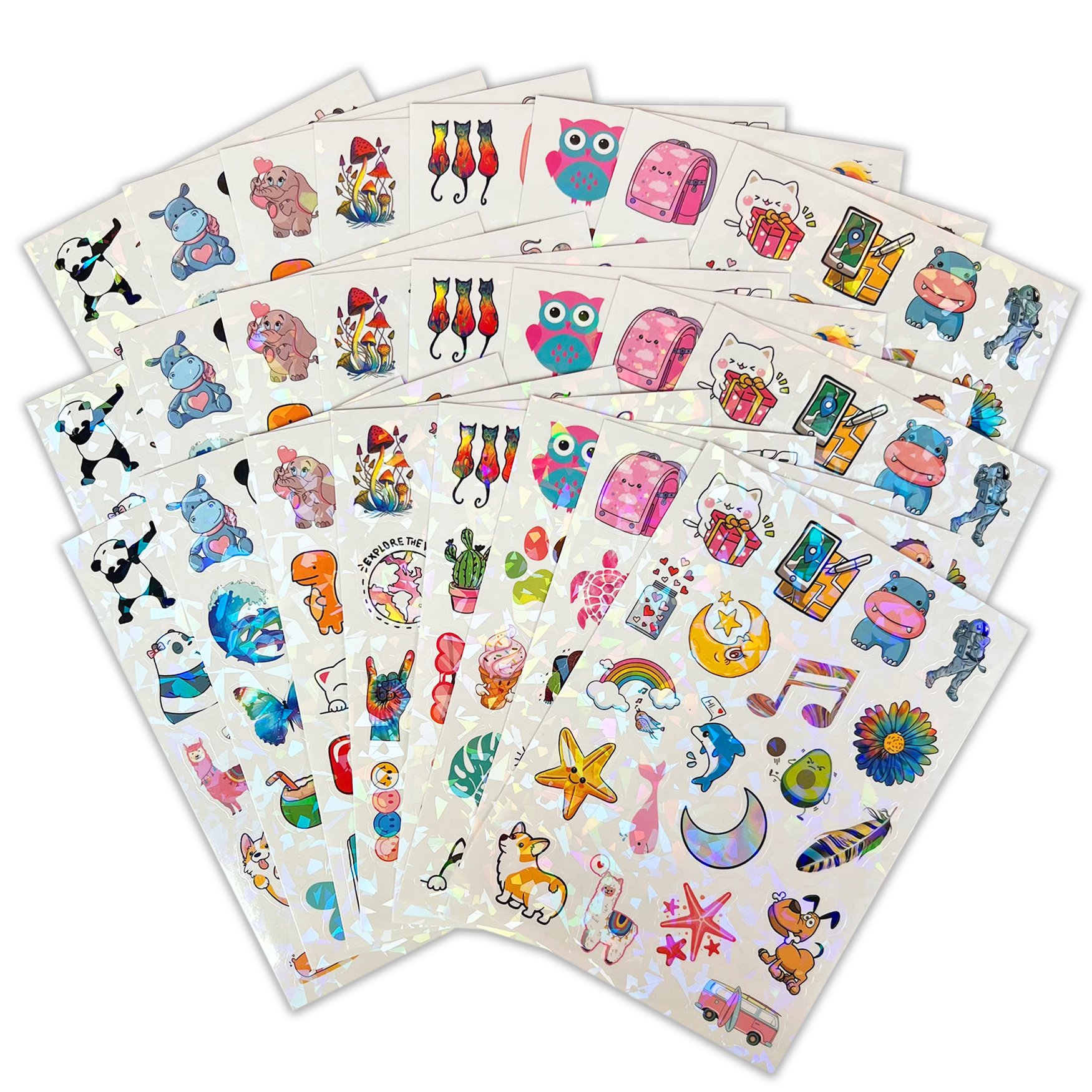 Custom Self Adhesive Waterproof Sticker Sheet Eco-friendly Cartoon Promotional Kiss Cut Sticker Sheet Custom print