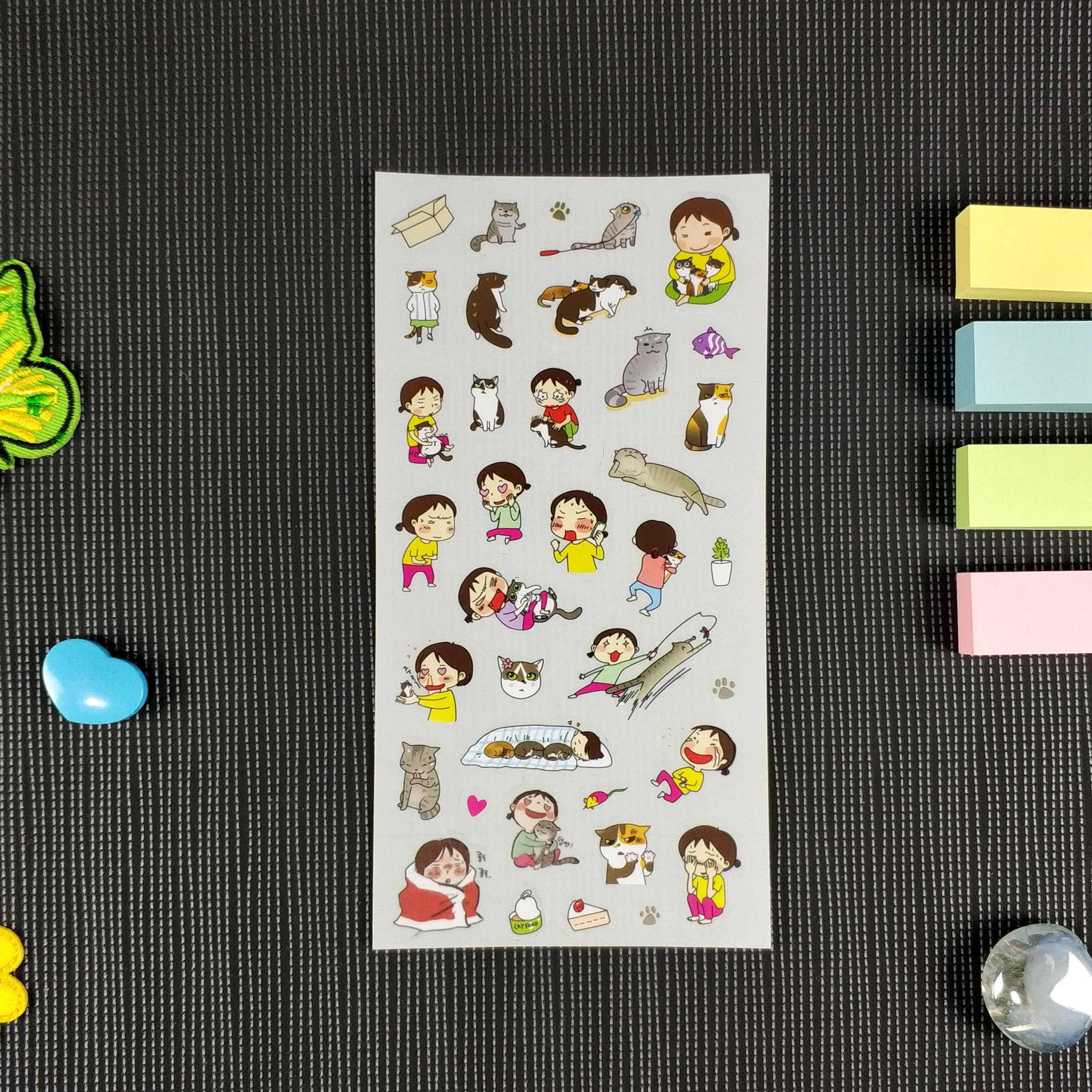 PVC Cartoon Cute Self Adhesive Waterproof Custom Stickers Anime Die Cut Waterproof Vinyl Adhesive Cartoon Stickers