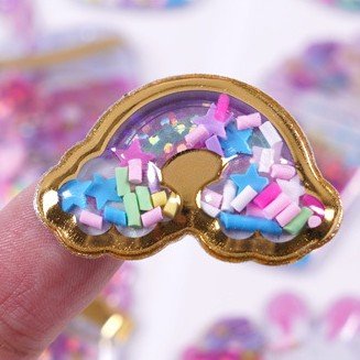 3D Custom Logo Cute Bubble Shake Cartoon Stickers Waterproof Eco-friendly Decorative Sticker