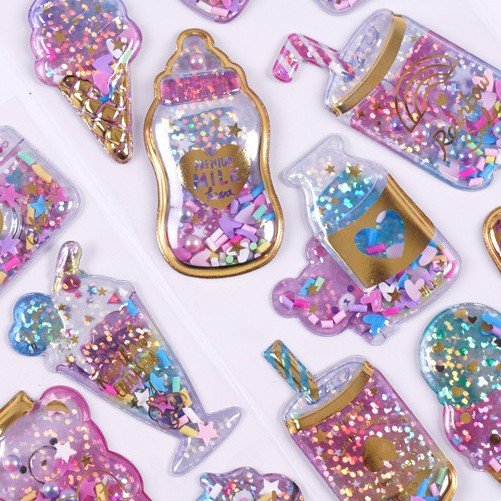 3D Custom Logo Cute Bubble Shake Cartoon Stickers Waterproof Eco-friendly Decorative Sticker