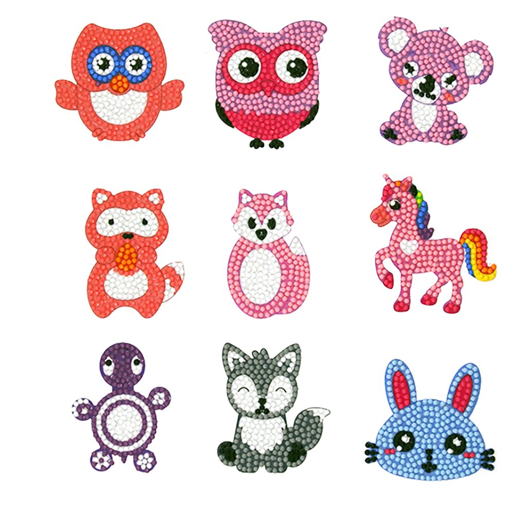 Cartoon animal DIY handmade children's diamond drawing stickers