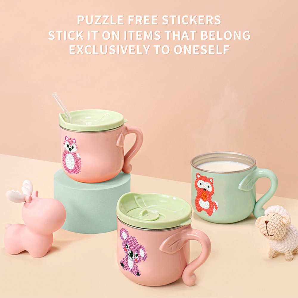 Cartoon animal DIY handmade children's diamond drawing stickers