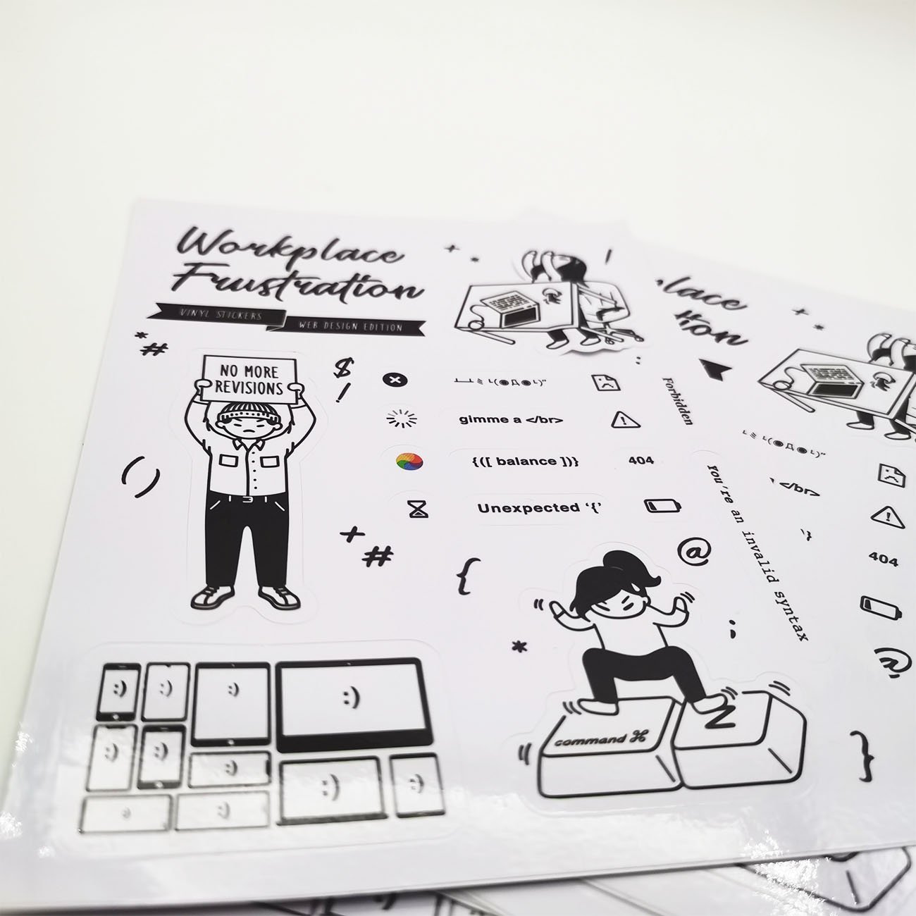 Art Half Custom Printing Cartoon Sticker Vinyl Die Cut Sticker Sheet Removable Kiss Cut Vinyl Stickers Sheet