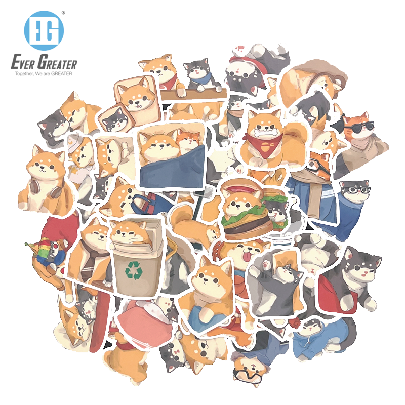 Custom lovely vinyl cartoon luggage stickers