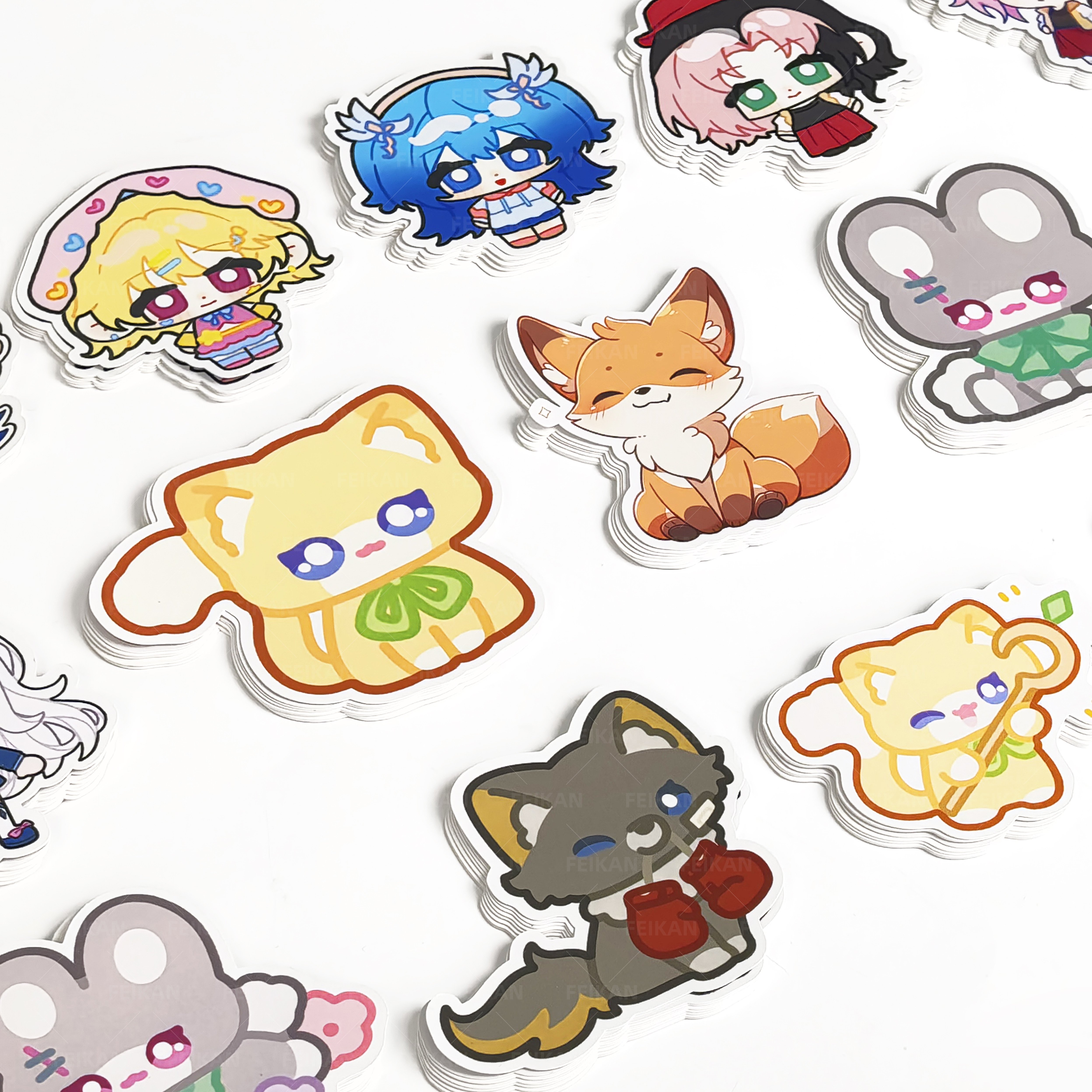 Cartoon Anime Holographic Sticker Die Cut UV Resistant Sticker Custom Die Cut Stickers