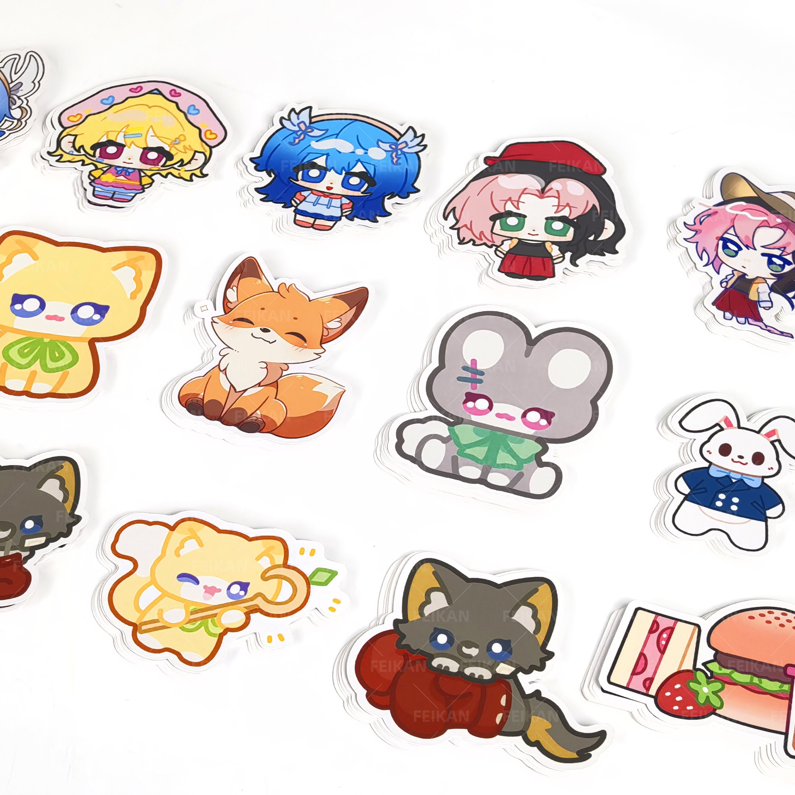 Cartoon Anime Holographic Sticker Die Cut UV Resistant Sticker Custom Die Cut Stickers
