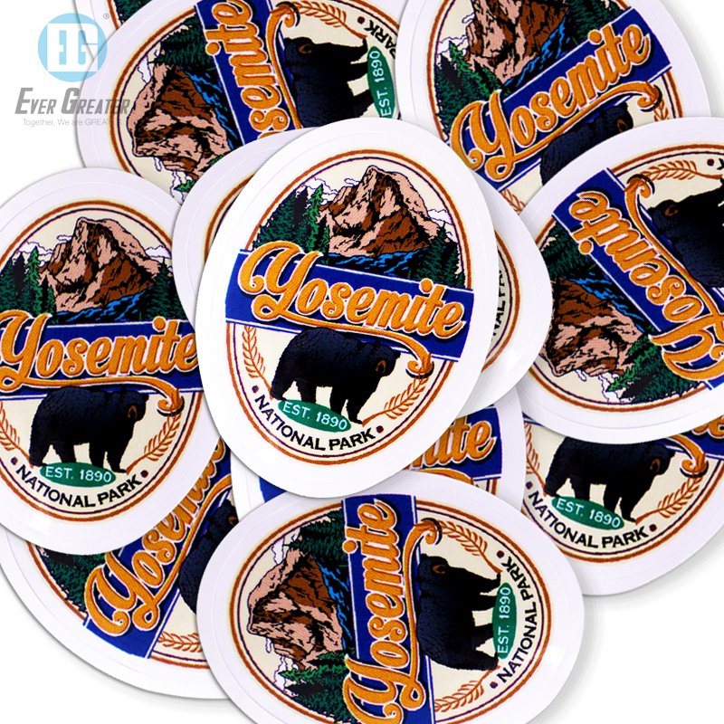 Custom Factory Cost High Quality Colorful Exquisite Epoxy Vinyl Cartoon Stickers