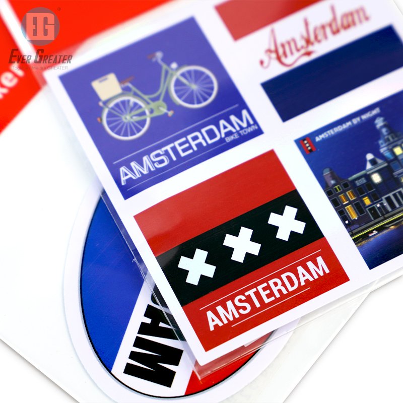 Custom Factory Cost High Quality Colorful Exquisite Epoxy Vinyl Cartoon Stickers