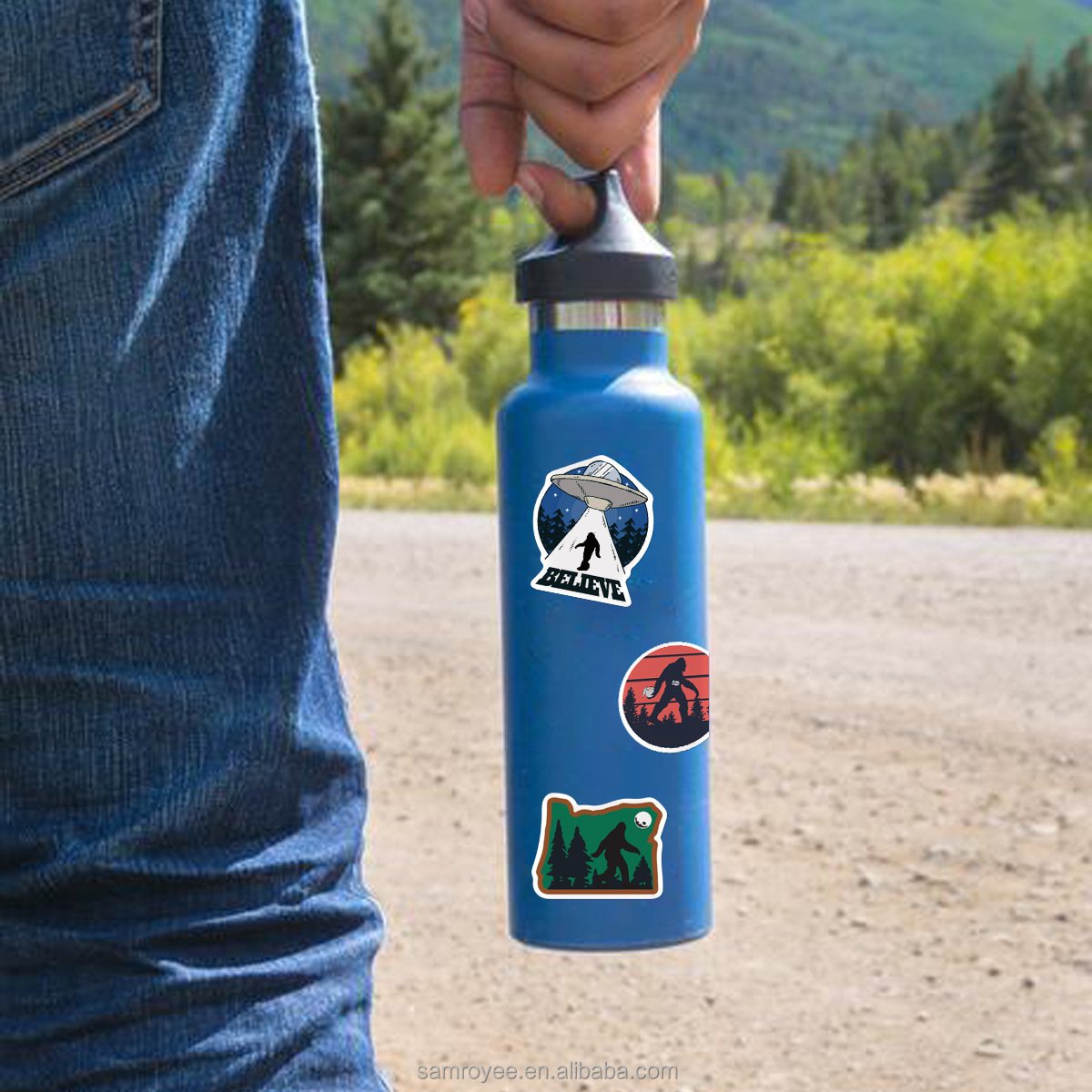 50Pcs Outdoor Bigfoot Sasquatch Sticker For Waterbottles Luggage Laptop Savage Big Foot Stickers