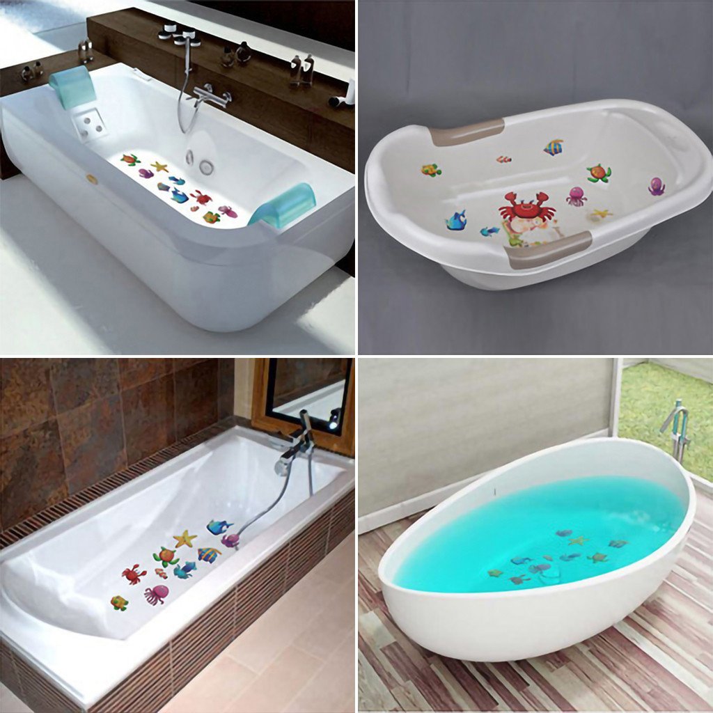 GRS Certified Waterproof PEVA Kids Safety Anti-slip Tape Lovely Sea Creature Anti Slip Sticker For Bathroom