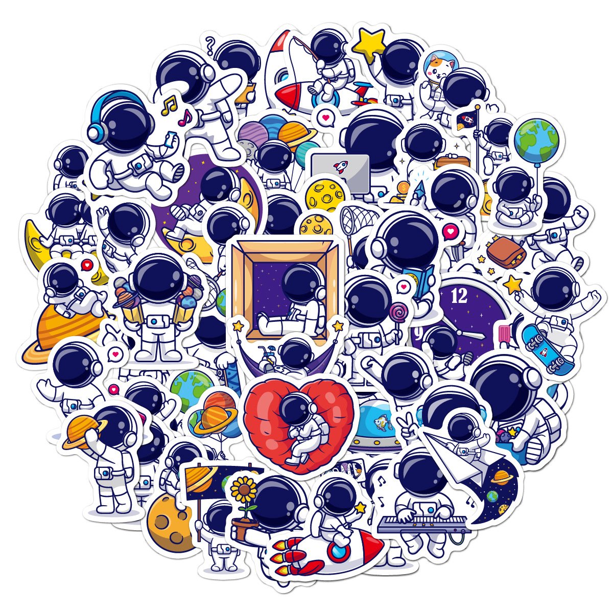 Custom design Die Cut Waterproof cartoon sticker for laptop Vinyl Adhesive Print diecut Advertising Stickers
