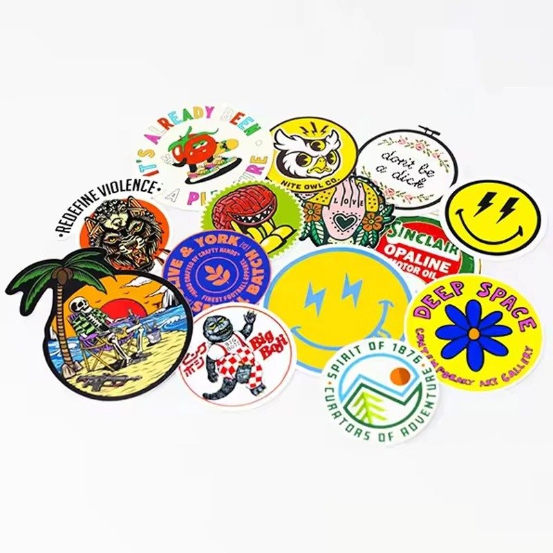 Customized Stickers Made Label Holographic UV Printing Sticker Sheet Self Adhesive Waterproof Vinyl Die Cut Cartoon Stickers