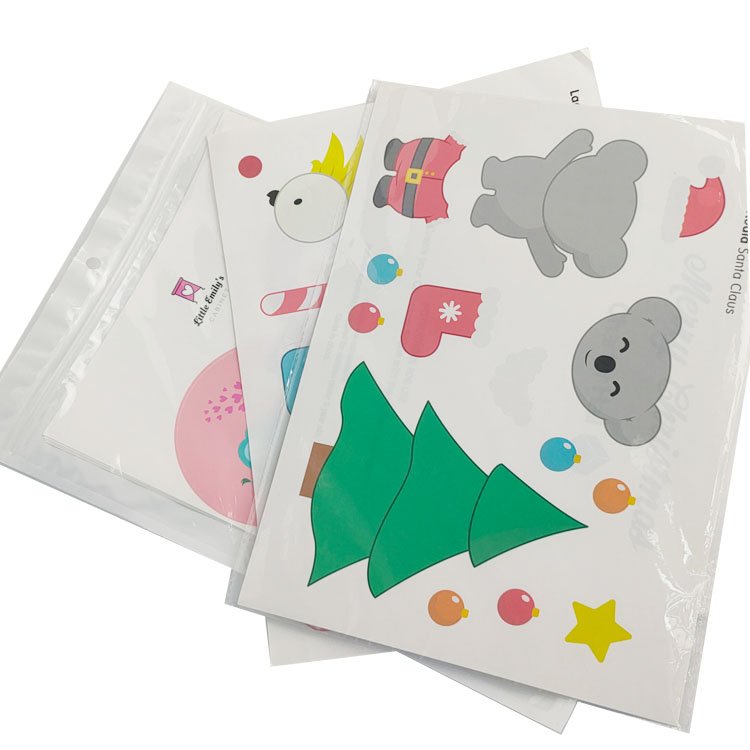 custom printed label Christmas stickers custom kiss cut stickers cartoon label sheet for decorate festival stickers