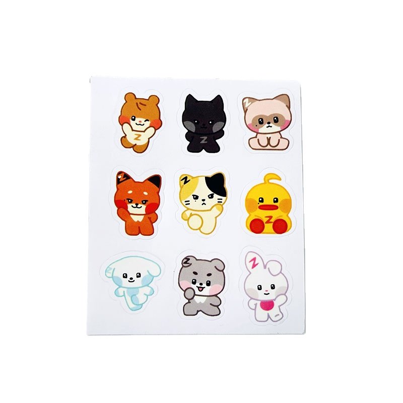 KPOP ZB1 ZERONI Cartoon PVC Waterproof Stickers Zerobaseone Hanbin Yujin Zhanghao Phone Cup Guitar Self-adhesive Decal Fans Gift
