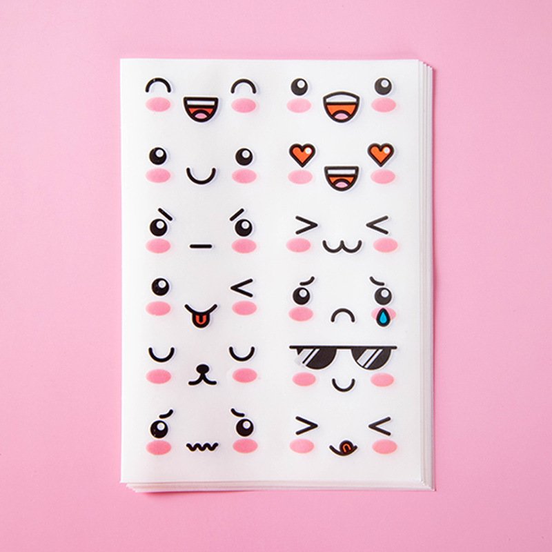 Kindergarten Award Handbill Pad Cartoon Cute Emoticon Stickers For Children