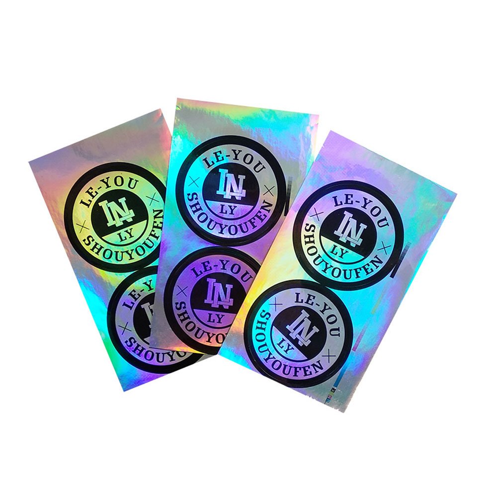 Custom Vinyl Hologram Cartoon Sticker Printing Rainbow Holographic Sticker For Promotion