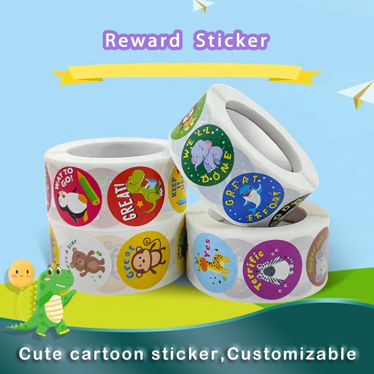 Adhesive Stickers Toys Decorated Children Teachers Reward Stickers label Paper fashion Cartoon stickers
