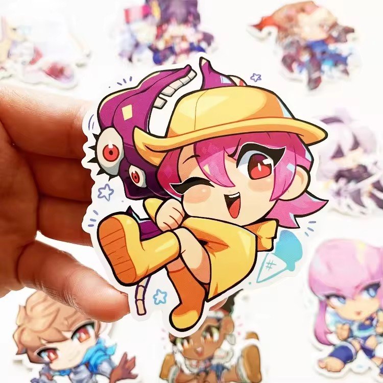 Custom Cute Cartoon Logo Waterproof Die Cut Vinyl Decoration Stickers