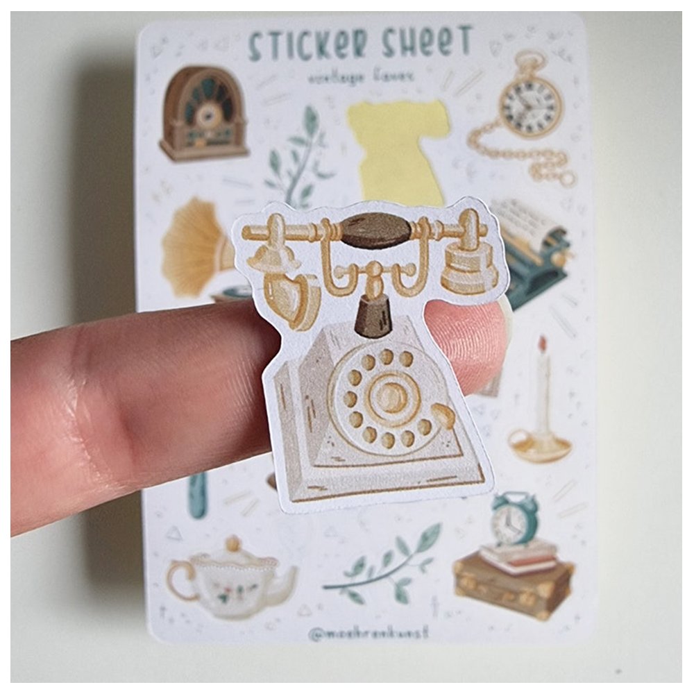 Sticker Sheet Transparent Die Cut Journaling Decorative Usage Vinyl Planner Sticker Sheet