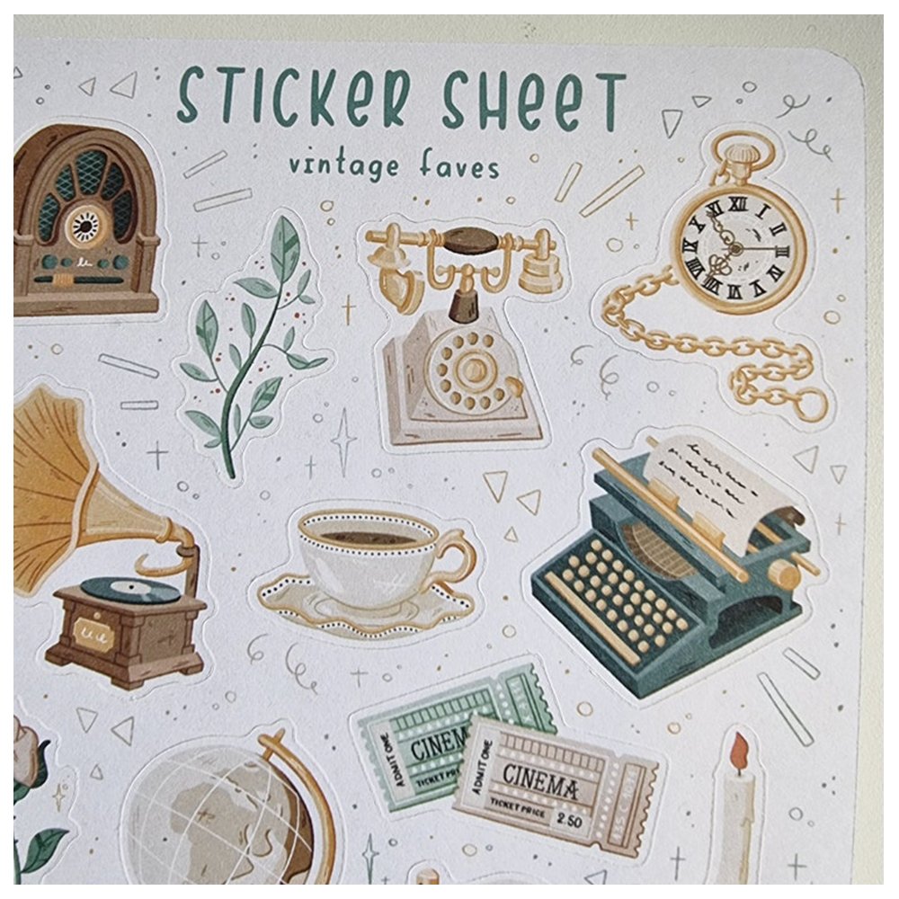 Sticker Sheet Transparent Die Cut Journaling Decorative Usage Vinyl Planner Sticker Sheet