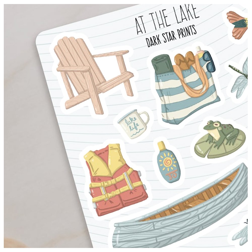 Sticker Sheet Transparent Die Cut Journaling Decorative Usage Vinyl Planner Sticker Sheet