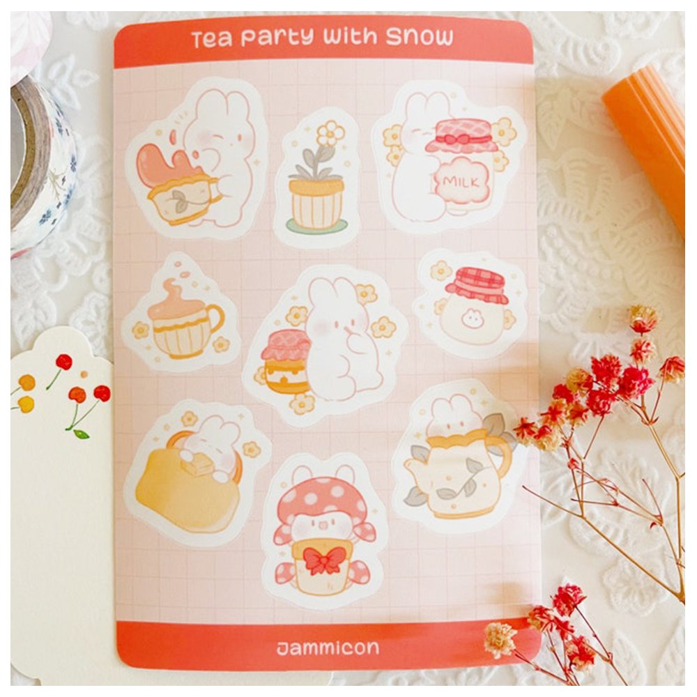 Sticker Sheet Transparent Die Cut Journaling Decorative Usage Vinyl Planner Sticker Sheet
