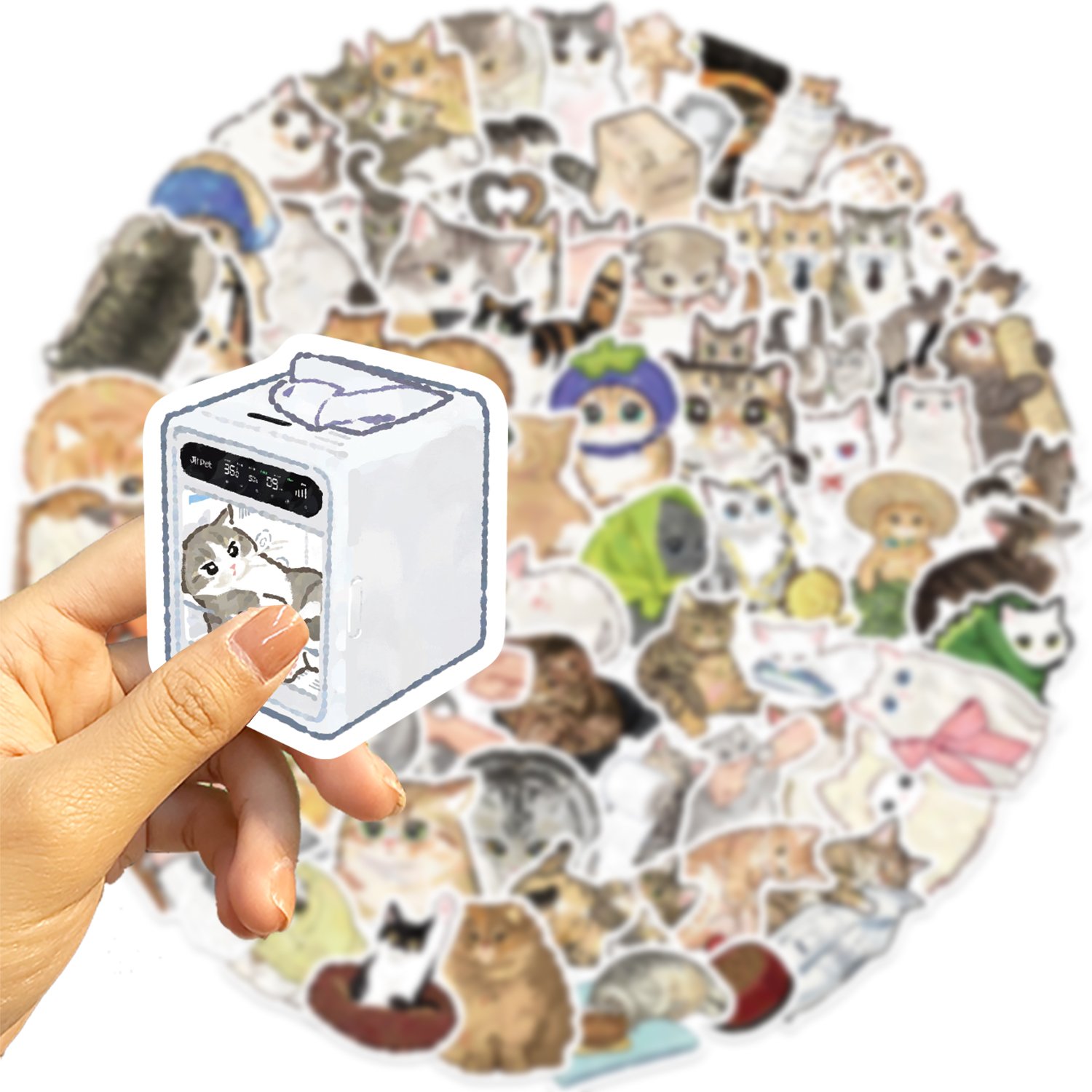 77pcs Cute Cartoon Cat Graffiti Stickers Diy Laptop Phone Case Luggage Diary Decoration Waterproof Toys Gift Decal Wholesale