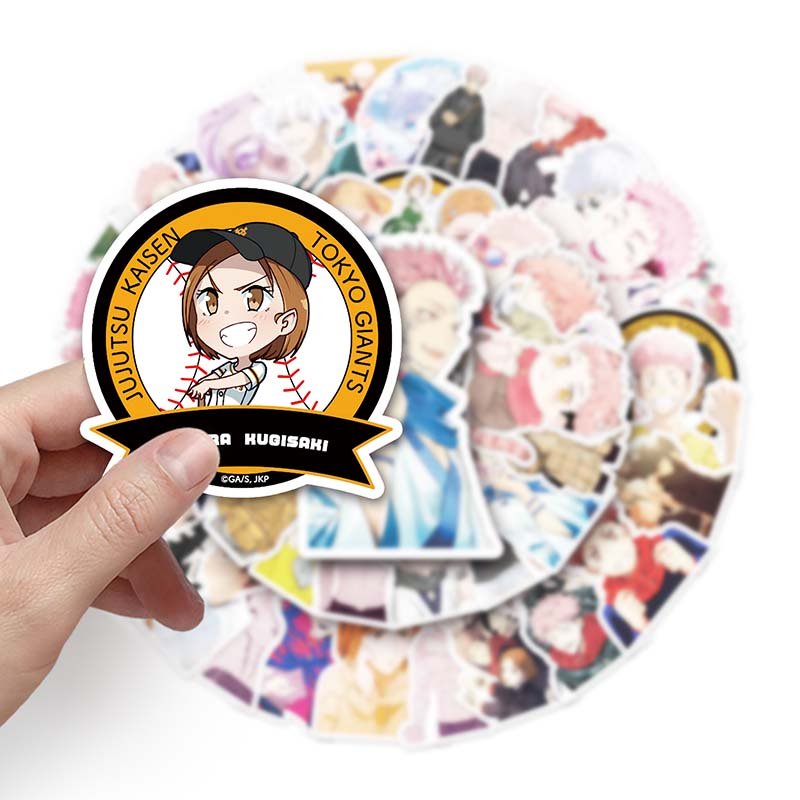 50Pcs Q Version Jujutsu Kaisen Cartoon Graffiti Stickers For Bottle Luggage Decor Vinyl Gojo Satoru Sticker