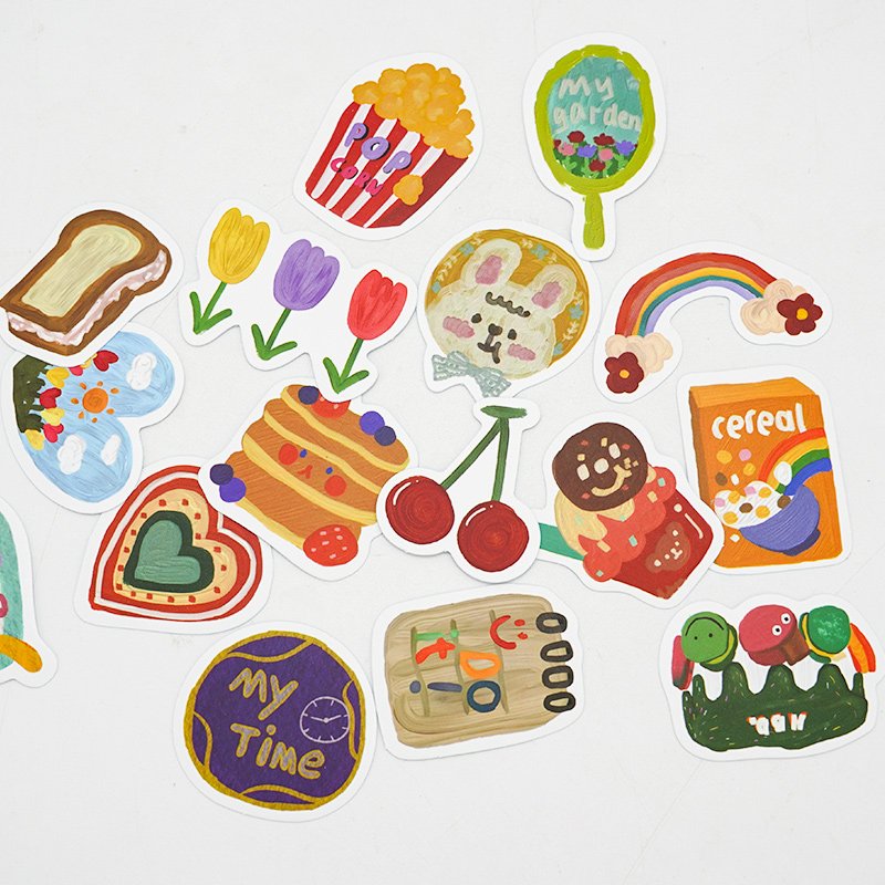 Custom Die Cut Vinyl Stickers Printing, Adhesive Waterproof PVC Label Company Logo Design Cartoon Stickers