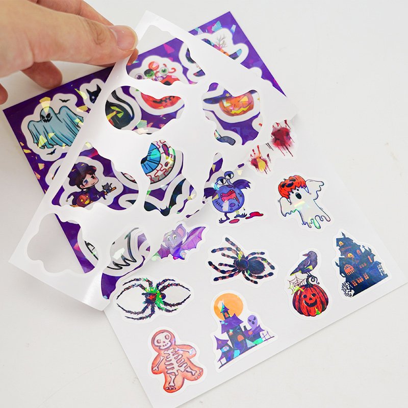 Custom Die Cut Vinyl Stickers Printing, Adhesive Waterproof PVC Label Company Logo Design Cartoon Stickers