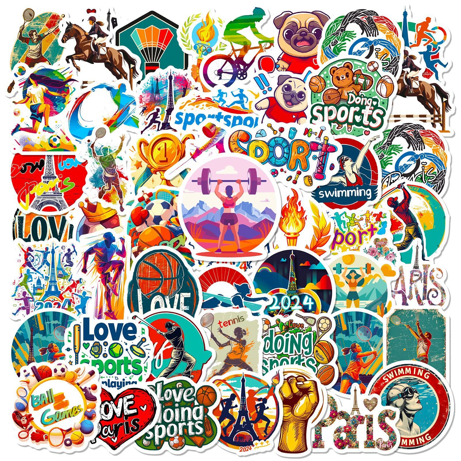 49 PCS Sports Games Graffiti Stickers To Decorate Suitcases And Notebooks Creative Stickers