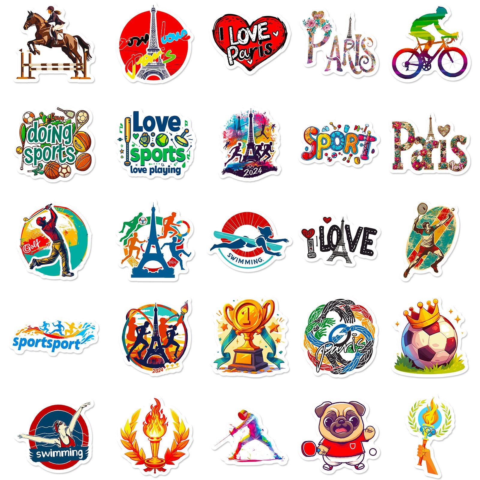 49 PCS Sports Games Graffiti Stickers To Decorate Suitcases And Notebooks Creative Stickers