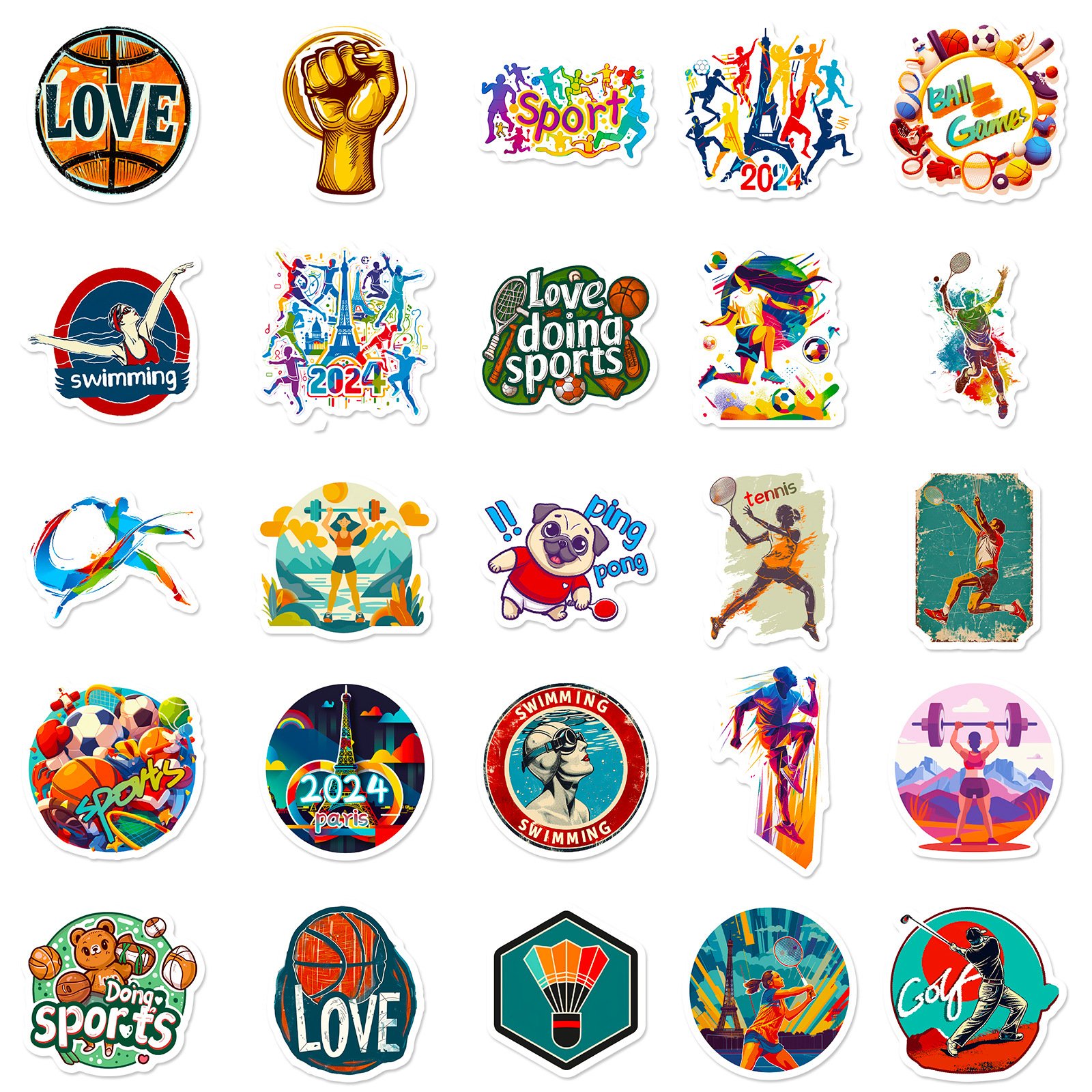 49 PCS Sports Games Graffiti Stickers To Decorate Suitcases And Notebooks Creative Stickers