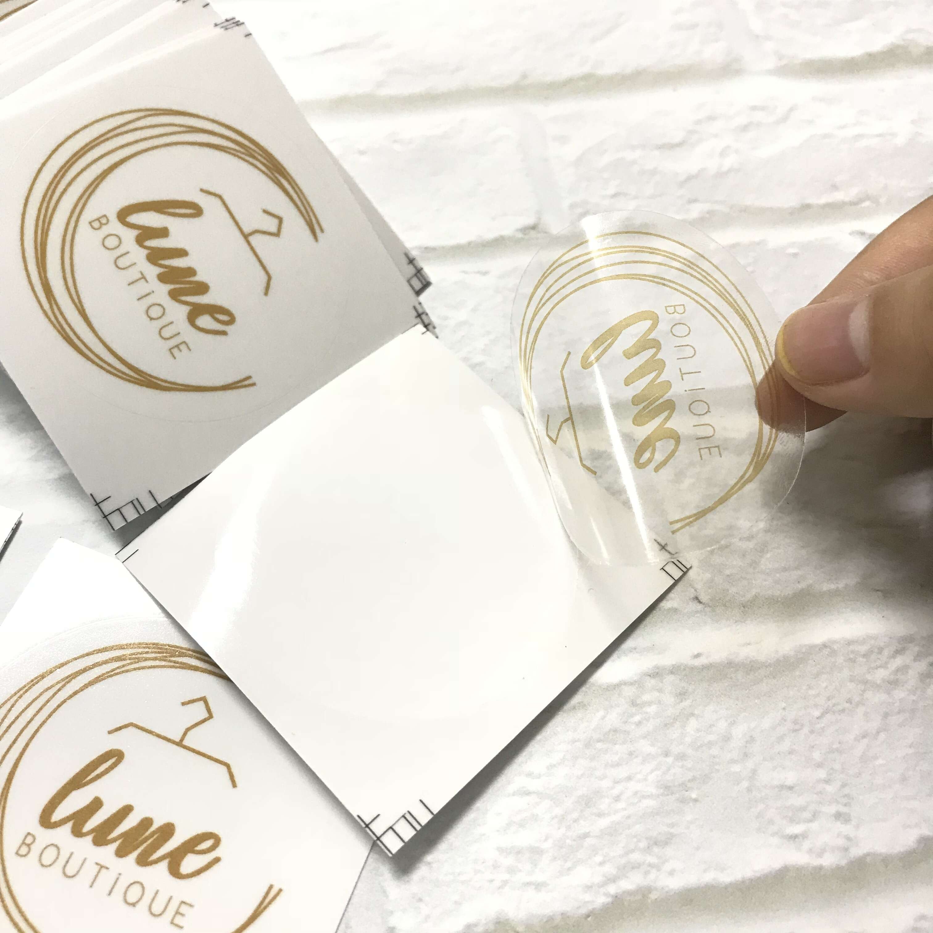 Adhesive PVC Label Die Cut Cartoon Design Company Logo Vinyl